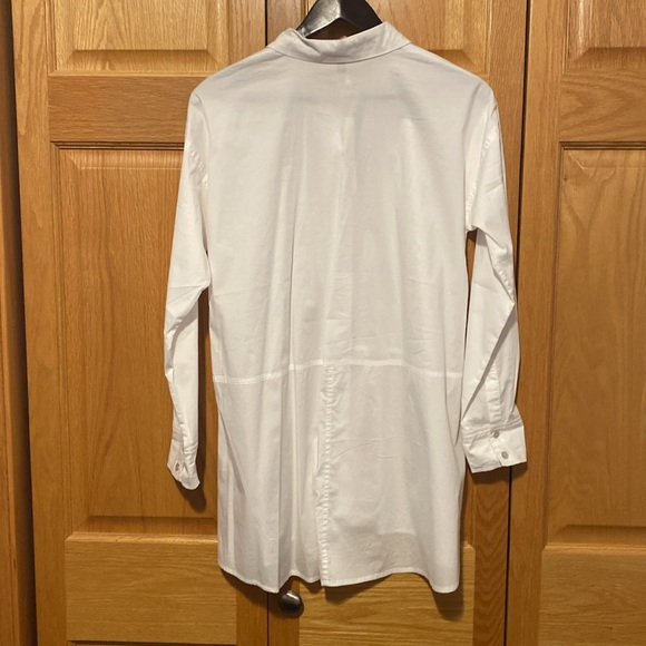 Eileen Fisher Organic Cotton Stretch Lawn Classic Collared shirt New extra sm - Picture 3 of 8